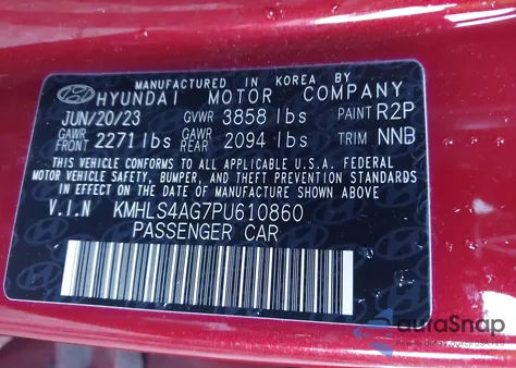 2023 Hyundai Elantra Sel from USA, damaged, VIN KMHLS4AG7PU610860